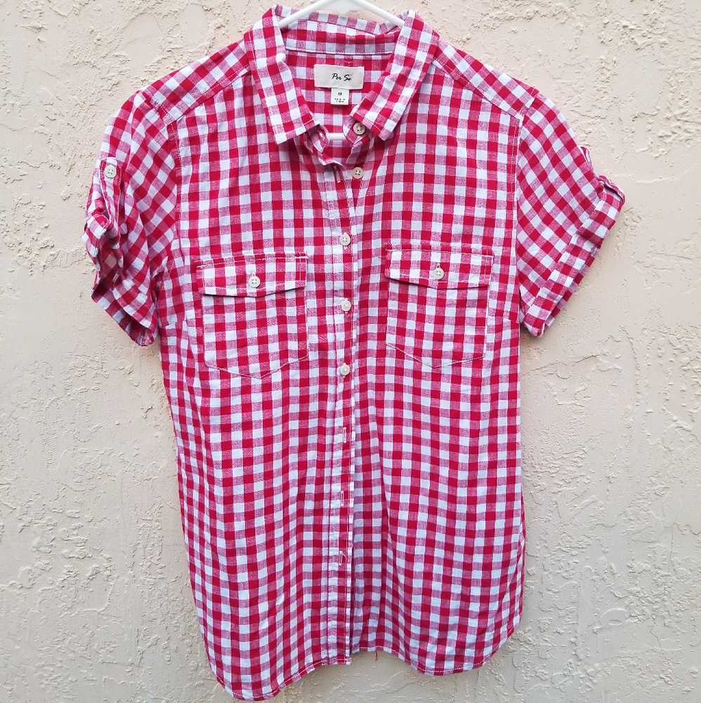 🇺🇸 Cotton gingham top